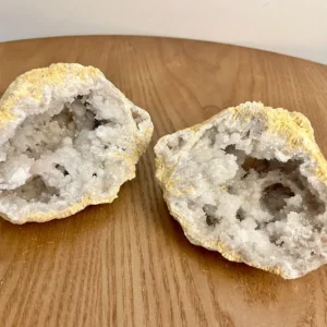 Bergkristal geode paar