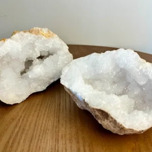 Bergkristal Geode Paar